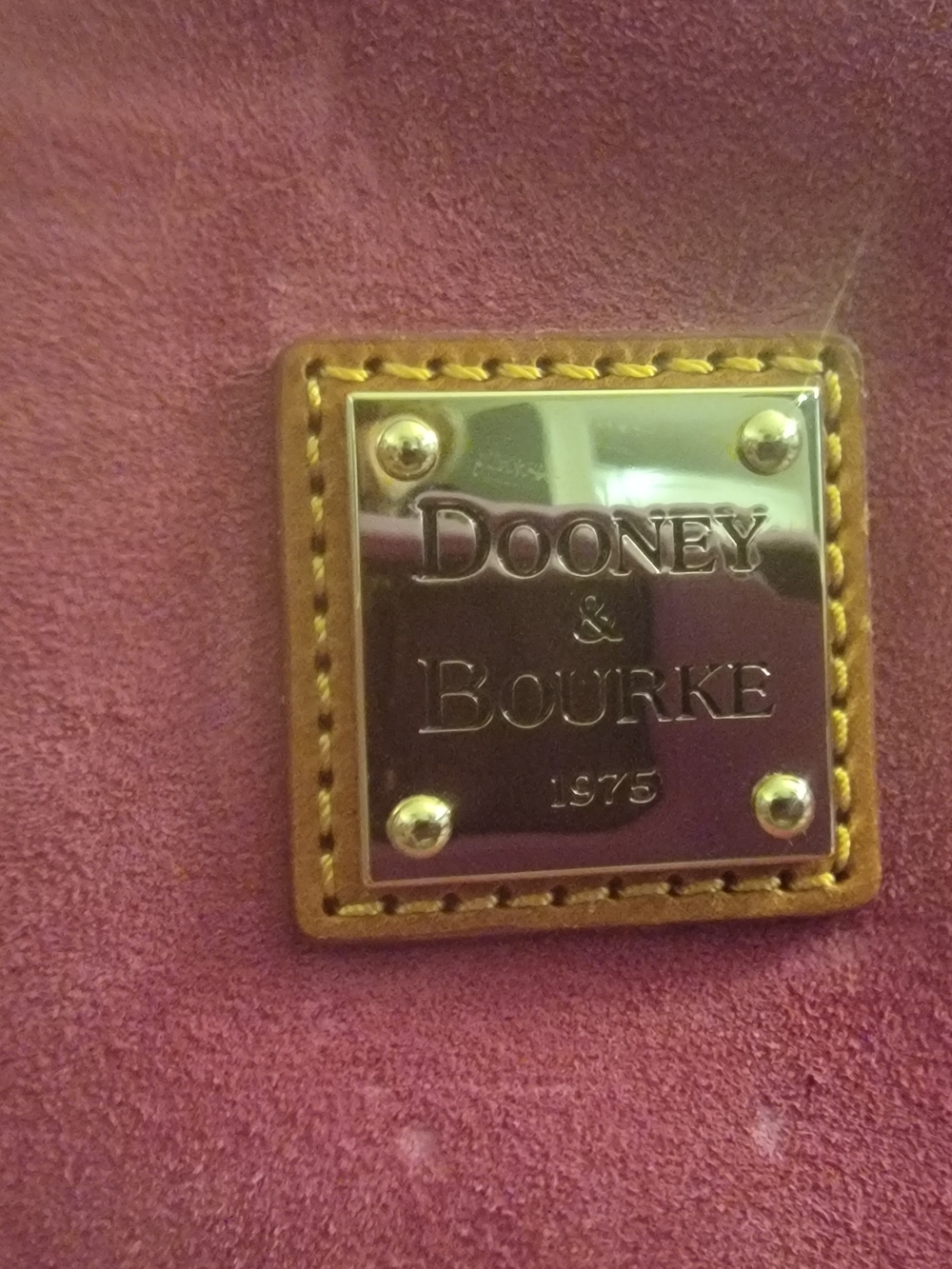 Dooney & Bourke Pink Fuschia Shoulder Bag with Tan Trim - Picture 3 of 3